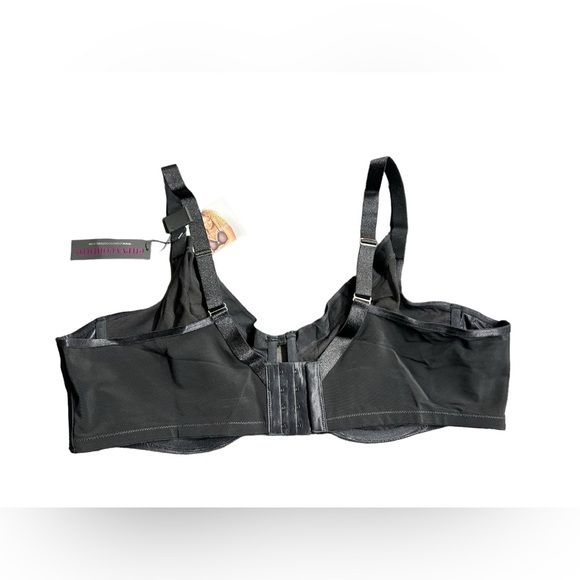 CURVY COUTURE black sheer mesh style 1311 unpadded underwire bra size 44DD NWT - Picture 3 of 13